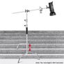 21710 Stainless Steel Heavy Duty C-Stand with Hold Arm and Grip Head Image 2
