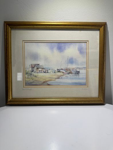 David Eddington framed Estuary Print, signed on mount