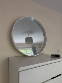 Round large mirror