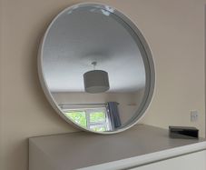 Round large mirror