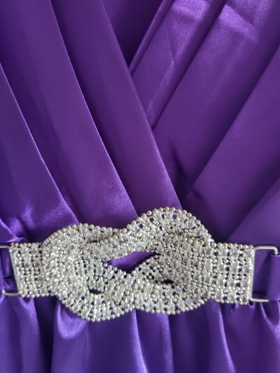 Satin look dress with rhinestones decoration size SM and ml new