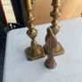 2 solid brass candle holders/ solid copper holy statue Image 7