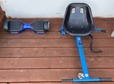 Hoverboard with go kart attachement