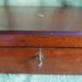 Antique 1800s Wood Folding Portable Travel Writing Lap Desk Campaign Box Case Key Image 3