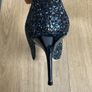 Jimmy Choo navy glitter heels Image 5