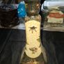 Old Japanese Satsuma Hand Painted Porcelain Candlestick with a Floral Design Image 2