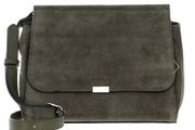 Saddler Uppsala Crossbody Olive Grey Suede Bag