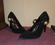 Amy Huberman Suede Court vintage Mary Janes - UK size 5