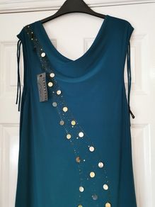 Beautiful Teal Dress with Sparkly Sequins size 14 ideal for a wedding, confirmation, B-day & other celebrations