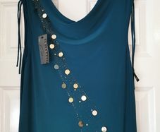 Beautiful Teal Dress with Sparkly Sequins size 14 ideal for a wedding, confirmation, B-day & other celebrations