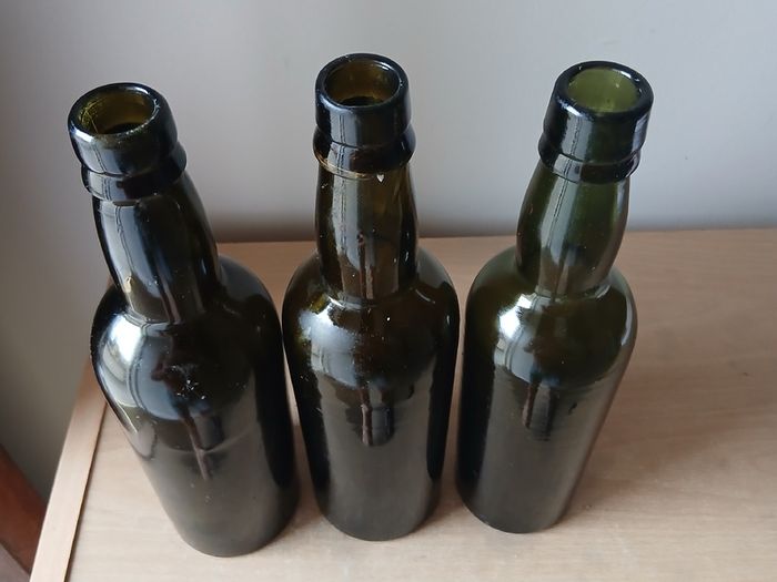 Lot of 3 vintage Guinness bottles