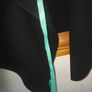 Black Wool And Fake Leather Coat Image 3
