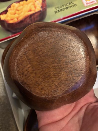 A Set of Vintage Handcrafted Tropical Hardwood Dishes