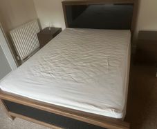 Bedroom suite bed and side lockers