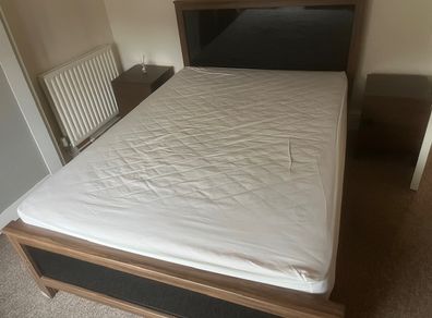 Bedroom suite bed and side lockers