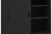 Office Cabinet with Sliding Door Anthracite 90x40x90 cm Steel