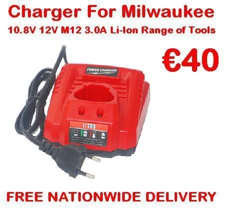 12V Charger For Milwaukee Range of Tools