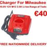 12V Charger For Milwaukee Range of Tools Image 3