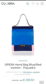 Piqadro OPERA Hand Bag Blue/Red women
