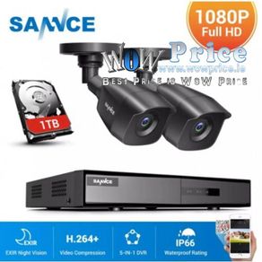 Sannce Hd 4ch Cctv System 1080n Dvr 2pcs Cameras Dvr Kit