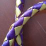 4ft (120cm) dog leash yellow&purple. Image 2