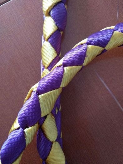 4ft (120cm) dog leash yellow&purple.