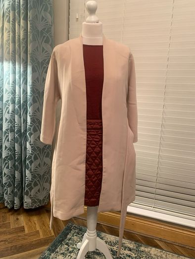 Top shop wrap cream coat. Size 8