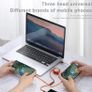 USB C Cable Fast Charging[1M 3A], Retractable QC 3.0 Sync Charger Cord with 3 Type C Connectors, for iPhone 15 Pro Max, Samsung Galaxy S23 S20 S10 Note 20, Nexus, Moto, Sony, Xiaomi, LG Image 3