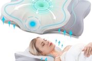 Cervical Pillow for Neck and Shoulder, Contour Memory Foam Pillow, Ergonomic Neck Support Pillow for Side Back Stomach Sleepers with Pillowcase