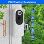 Wireless Video Doorbell with Chime, 2K HD No Subscription Security Doorbell Camera, PIR Motion Detection, Night Vision, 2-Way Audio, Battery Powered, SD Card/Cloud Storage, Works with Alexa and Google Image 6