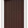 Garden Shed, Outdoor Storage Shed with Extended Roof, Tool Shed for Lawn Garage Yard, Metal Garden Storage Unit, Brown Steel Image 8