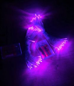 Set of 2 Halloween string lights - purple