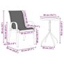 Garden Bistro Set 3 pcs Black Steel Image 5