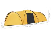Camping Igloo Tent 650x240x190 cm 8 Person Yellow
