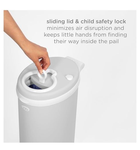Odour trapped Stainless steel nappy disposal bin