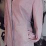 Karen Millen Dusky Pink Suede Effect Collarless Coat Image 2