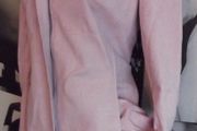 Karen Millen Dusky Pink Suede Effect Collarless Coat
