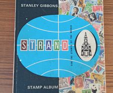 Vintage Stanley Gibbons Strand stamp album  1979  with stamps of various countries including Ireland