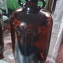 3 Large Vintage Amber Glass Double Handle Demijohn with Lids PRICE IS FOR 1 ONLY , Postage available or Collection Image 6
