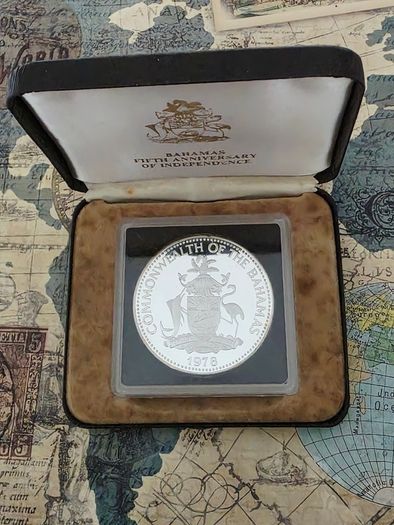 10 Dollars Silver Proof Coin Bahamas 1978