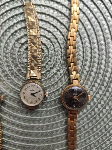 Vintage 1980s Ladies Mechanical Watches (Chaika & Zaria) - Lot of 3