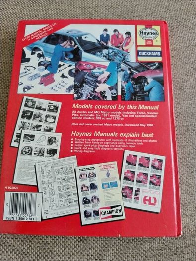 Haynes Austin Metro MG and Vanden Plas owners workshop manual hardback FREE STANDARD POSTAGE INCLUDED