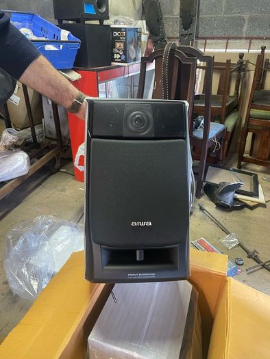 aiwa 3 way front speakers in black new