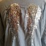 Italy Moda Ladies Sequin Angel Wings Baggy Oversized Hoodie Jacket Grey New With Tags UK 16-18 CAN POST Image 4