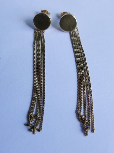 Sterling Silver 925 Gold Plated Dangle Boho Earrings 4,8g
