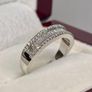 Platinum IGI Certified Natural Diamond (VS/E-F) Half Eternity Band Ring Image 3