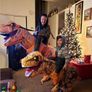 Inflatable Dinosaur Costume for Adult Blow up Ride-on T-rex Costume Funny Halloween Party Costume Dinosaur Party Fancy Dress up Suit Image 3