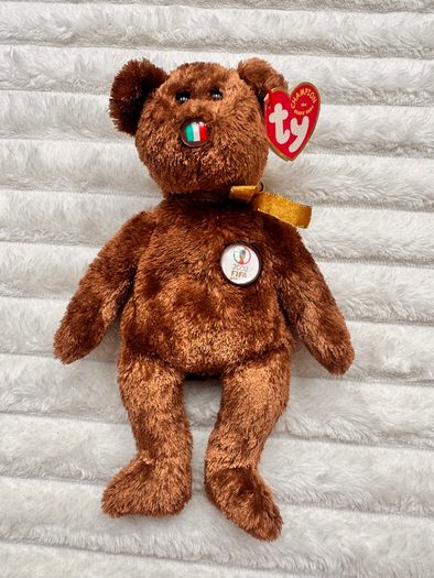 TY Beanie Buddies Champion FIFA World Cup 2002 Italy approx. 22 cm. Used Please see photos