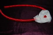 Handmade raspberry hairband
