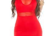 neck_mini_dress_with_mesh_insert__Color_RED_Size_ fits 6 and 8
